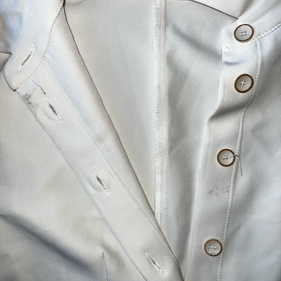 Cute Button Down White Dress - Picture 4 of 5